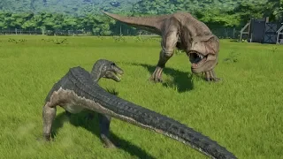 Baryonyx(Modified) VS T-Rex, Indominus Rex, Spinosaurus, Indoraptor, Giga - Jurassic World Evolution