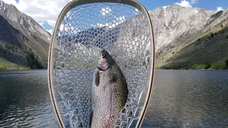 Catching Footballs at Convict Lake. Ultra Light BFS Finesse Trout Fishing in the Eastern Sierra.