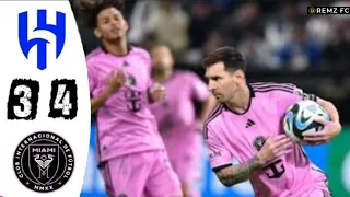 Al Hilal VS Inter Miami 4-3 Highlights & All Goals 2024 🔥 Messi & Suarez Crazy Goal #messi #suarez