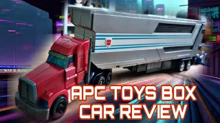 APC TOYS BOX CAR REVIEW (TRANSFORMERS PRIME OPTIMUS PRIME TRAILER)