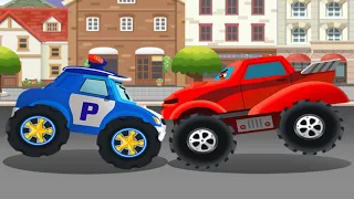 Robocar Poli Vs Monster грузовик игры Учим цвета