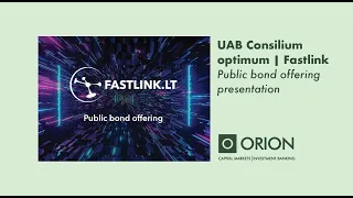 Public bond offering | Concilium optimum UAB bond issue presentation