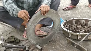 Talented man skillfully repair a vehicle pressure plate, How to fix vehicle pressure plate