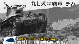 WW2 Type 97 Chi-Ha medium tank -  九七式中戦車 チハ - Footage.