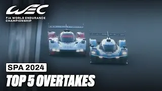 Top 5 Overtakes From Spa ⚔️ I 2024 TotalEnergies 6 Hours of Spa-Francorchamps I FIA WEC