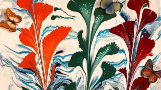 Acrylic pouring~Chain pull technique was my switch 😆Awesome 5 artist collaboration, switching