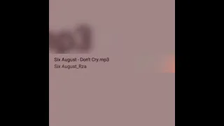 Augustic Rsa - Don't Cry(Official Audio)