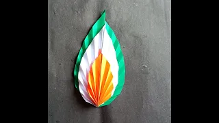 Tanu craft # easy and most beautiful independent day flag colour leave 🇨🇮#tanu craft idea