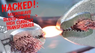 HACKED!: Microwave Transformer becomes a High Current Transformer