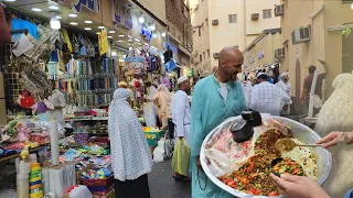 أكلات الشارع في رمضان وطريقي للمسجد الحرام من شارع إبراهيم الخليل