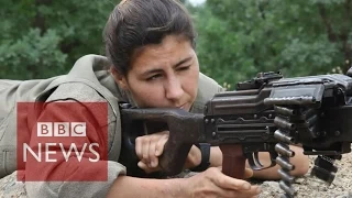 Kurdish & Yazidi women fighting ISIS - BBC News