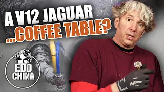 Using Wet Grit To Clean A Filthy V12 Jaguar Engine! | Workshop Diaries | Edd China