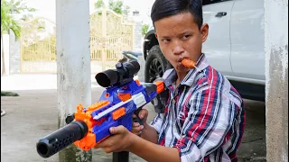 NERF GUN SAUSAGE BBQ BATTLE