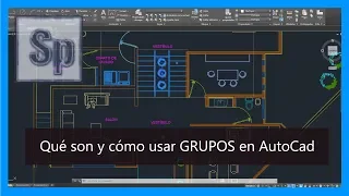 Autocad - Agrupar elementos en Autocad para utilizarlos como una unidad. Tutorial en español HD
