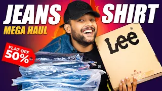 10 BEST JEANS/DENIM/CARGO SHIRTS/PANTS FOR MEN 🔥 Lee Jeans Haul Review 2023 | ONE CHANCE