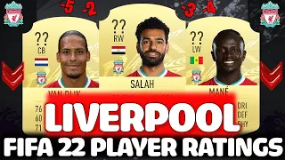 FIFA 22 | LIVERPOOL PLAYER RATINGS PREDICTIONS!! FT. SALAH, VAN DIJK, MANE ETC... (FIFA 22 RATINGS)