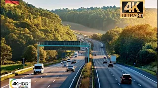 [4K HDR] Germany Highway Driving. Frankfurt to Kassel. Autobahn