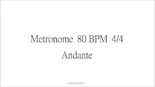 Metronome 80 BPM 4/4 Andante