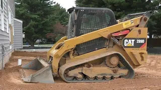 Back Filling and Grading with CAT 289D Skid Steer