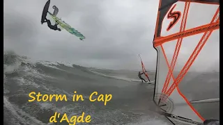 Windsurf storm in Cap d'Age in 3,7 up to 50 knots