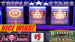 High Limit Old School casino slots from Hard Rock Tampa! Triple Stars! Pink Diamond!