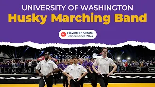 Husky Marching Band Playoff Fan Central Performance at 2024 CFP National Championship Pep Rally