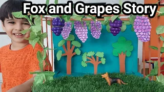 Moral story for kids | Easy bedtime stories to read | Story telling fox and grapes | English story