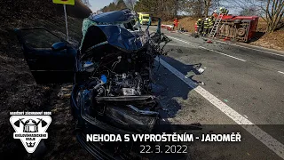 22. 3. 2022 - dopravní nehoda s vyproštěním - Jaroměř