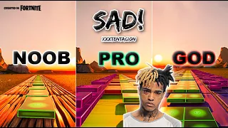 XXXTENTACION - SAD! - Noob vs Pro vs God (Fortnite Music Blocks)