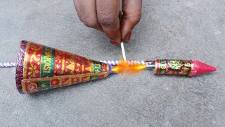 Diwali  2020 Crackers Video || Anar Rocket Experiment || Diwali Fun || Deepavali 2019 Videos