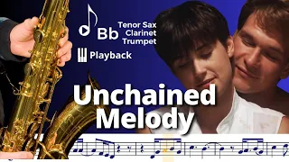 Unchained Melody (The Righteous Brothers) Playback + Partitura (Sax Bb / Bb Instruments)