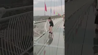 China glass bridge funny video 😁😄 #shorts #viral #mrbeast #girl