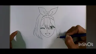 Easy anime drawing||how to draw YOTSUBA NAKANO