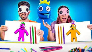 DESENHANDO RAINBOW FRIENDS COM 3 CORES | Gabriel e Shirley 2.0