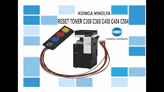 Aparelho reset chip toner Konica Minolta C308 C368 C458 C454 /Konica Minolta toner cartridge reset