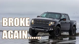 Beach OFF-ROAD Raptor BROKE Again......... #raptor #ford