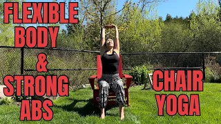 15 Mins Chair Yoga for Flexible Body & Strong Abs