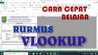 CARA CEPAT BUAT SURAT KETERANGAN DI EXCEL DENGAN RUMUS VLOOKUP