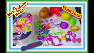 FUN Unboxing Mrs. Potato Head toy silly suitcase 35 pieces tub year 2015