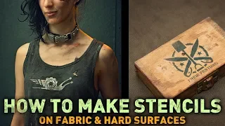 How to: DECALS / STENCILS on fabric or hard surface + grunge effect for shirts