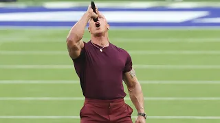 The Rock Epic Entrance At the Superbowl 56 Live From SoFi Stadium