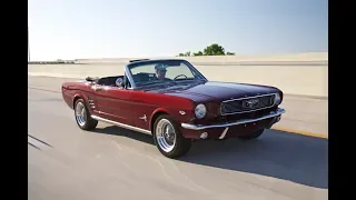 Production Car Review   Vintage Burgundy Metallic Revology 1966 Mustang Convertible