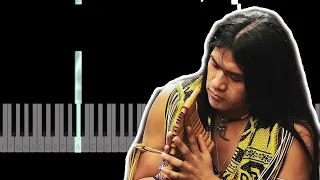Leo Rojas - El Condor Pasa - Slow Easy Piano Tutorial ( Synthesia )