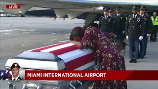 Heartbreaking scene: Pregnant widow of Sgt. La David Johnson mourns loss