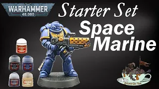 Warhammer 40K starter set - Painting a Space Marine with just 5 paints