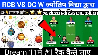 RCB W VS DC W ज्योतिष पंडित Dream 11, my 11 circle | Ban w vs Del w Dream11 Prediction today