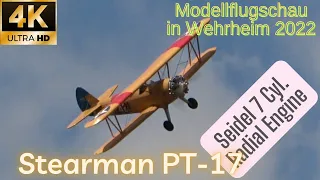 WOW: BIG 1/3 SCALE PT-17 STEARMAN BALSA USA RADIAL ENGINE (Modellflugschau Wehrheim 2022)