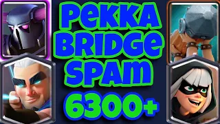 Trophy Pushing My Alt To 6300+ | Best Pekka Bridge Spam Deck | Live Ladder | (Clash Royale)