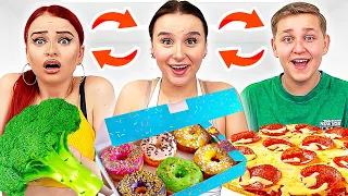 24 Stunden ESSEN TAUSCHEN 😳🔁 (mit Geschwistern) - Celina