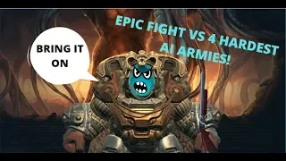 EPIC FIGHT vs 4 Hardest AI Armies!  Age of Wonders Planetfall